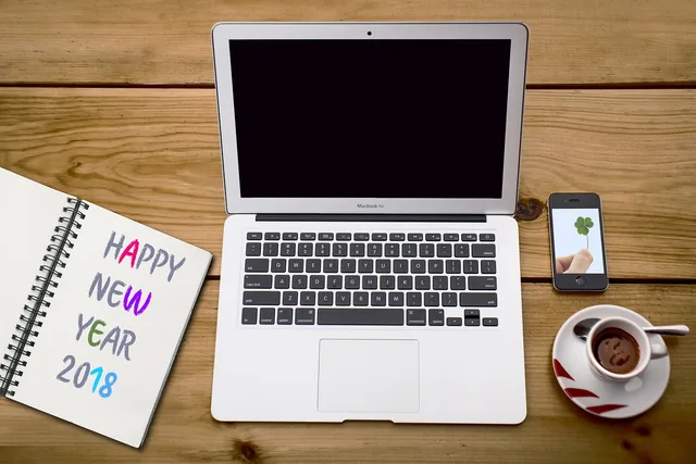 laptop, paper, wood, new year's eve, mac, new year greeting, workplace, office, new year's day, notepad, espresso, smartphone, four leaf clover, note. Advertising creative tools competitor research: a checklist